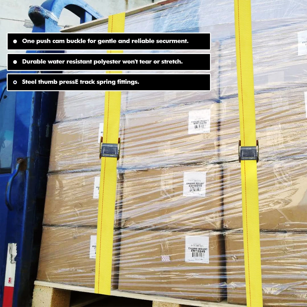 Retractable Ratchet Tie Down Strap With Coated Double J