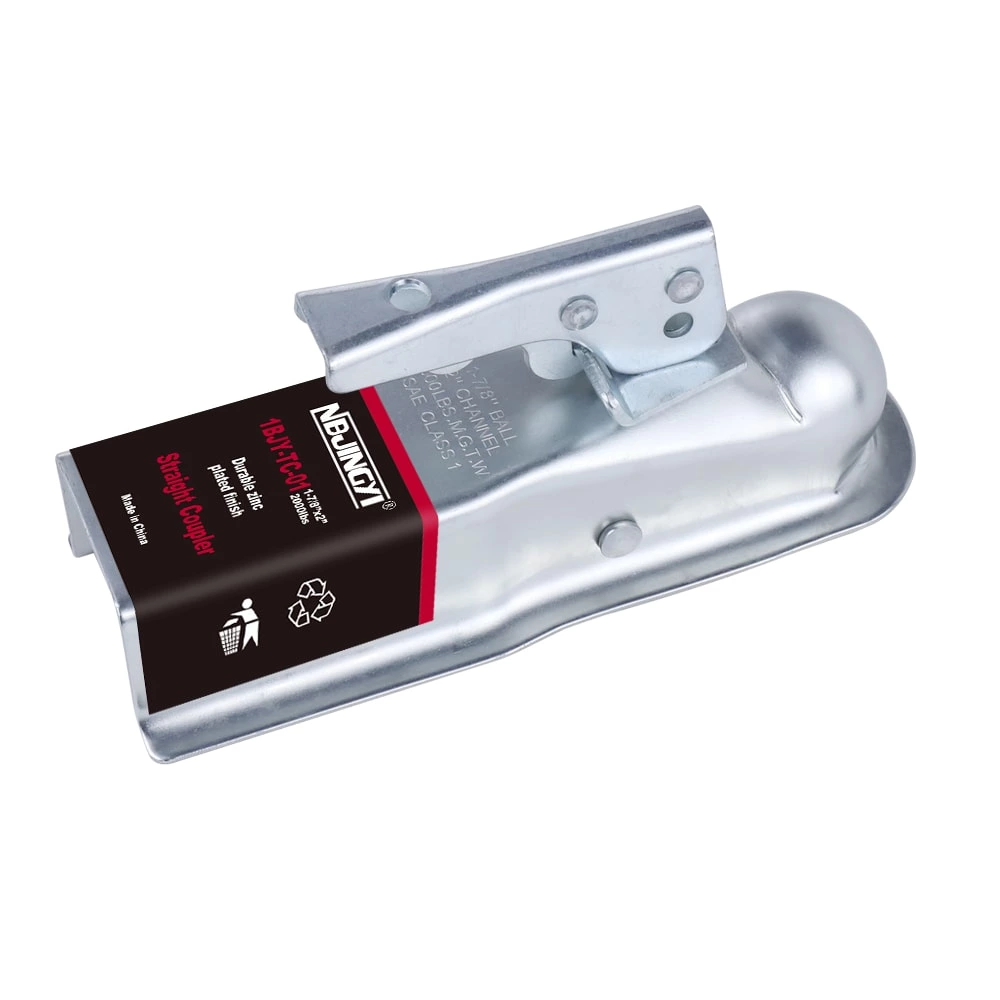 1BJY-TC-01Z Straight Trailer Coupler for 2 -Inch Channel, 1-7/8-In Hitch Ball, 2000LBS