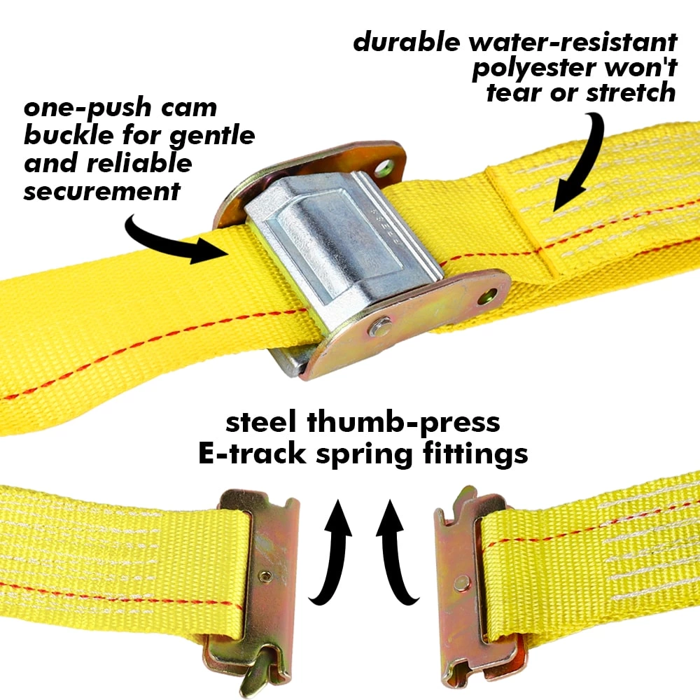 Retractable Ratchet Tie Down Strap With Coated Double J