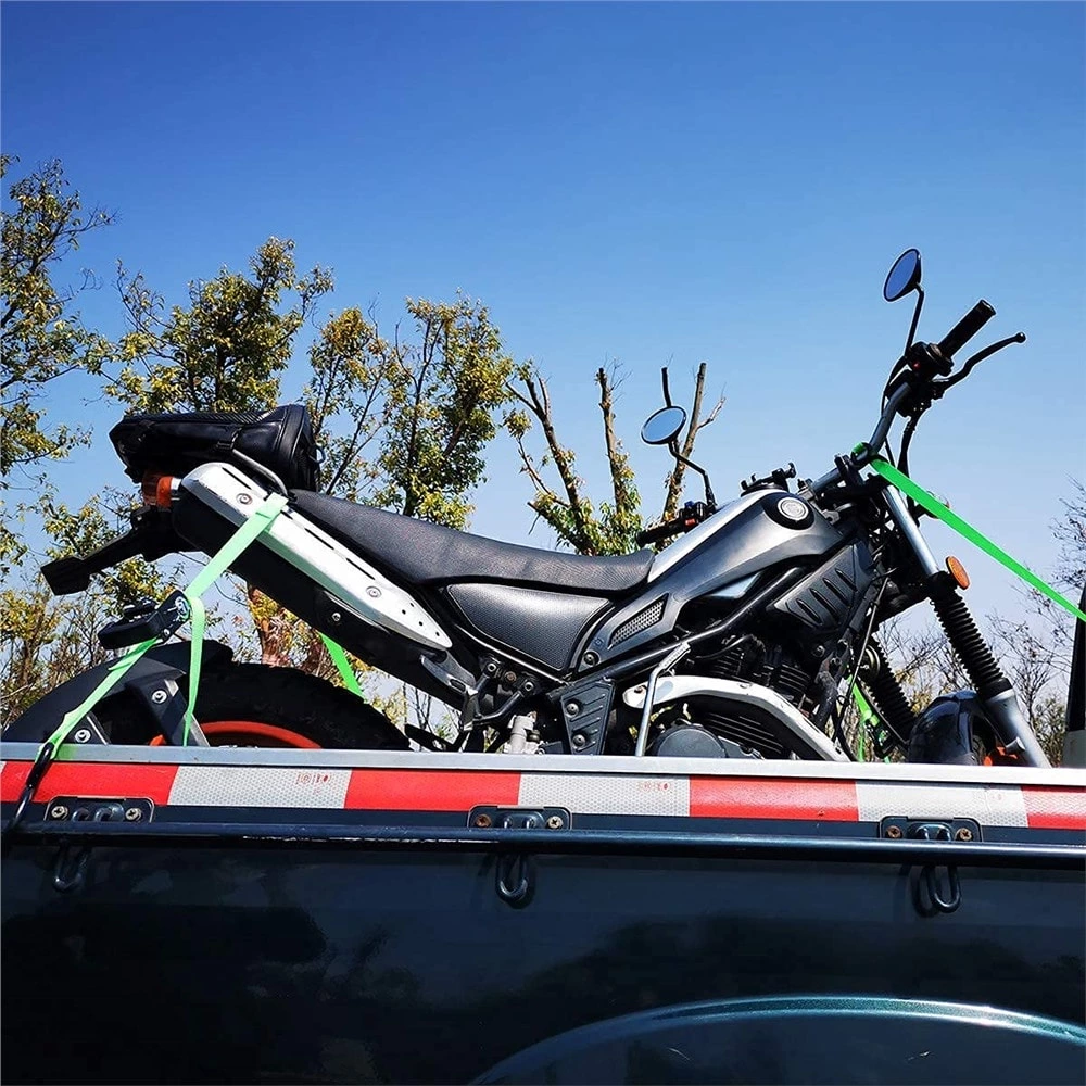 4 Pack Of 1 Inch Custom Printed Polyester Webbing Ratchet Lashing Straps With Coated S Hook