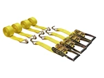 1 Inch Retractable Ratchet Tie Down Strap With Coated S Hooks