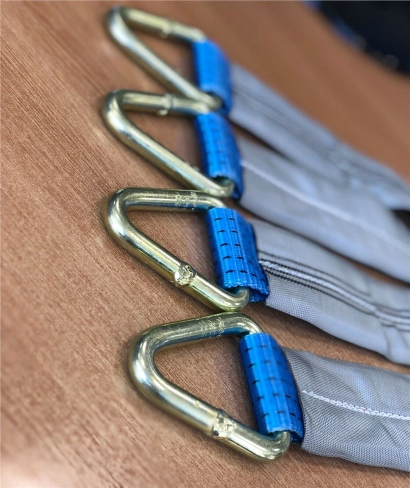 Heavy Duty Axle Recovery Strap - Car Transport Trailer Strap - 3ft 5t D-Rings