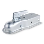 Original Factory Straight Tongue Trailer Coupler for 3-Inch Channel 2-Inch Hitch Ball Capacity 3500 lbs