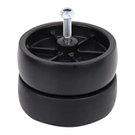 1BJY-JW-04 6inch Trailer Swirl Jack Caster Dual Wheel 2000lbs Capacity without Bracket