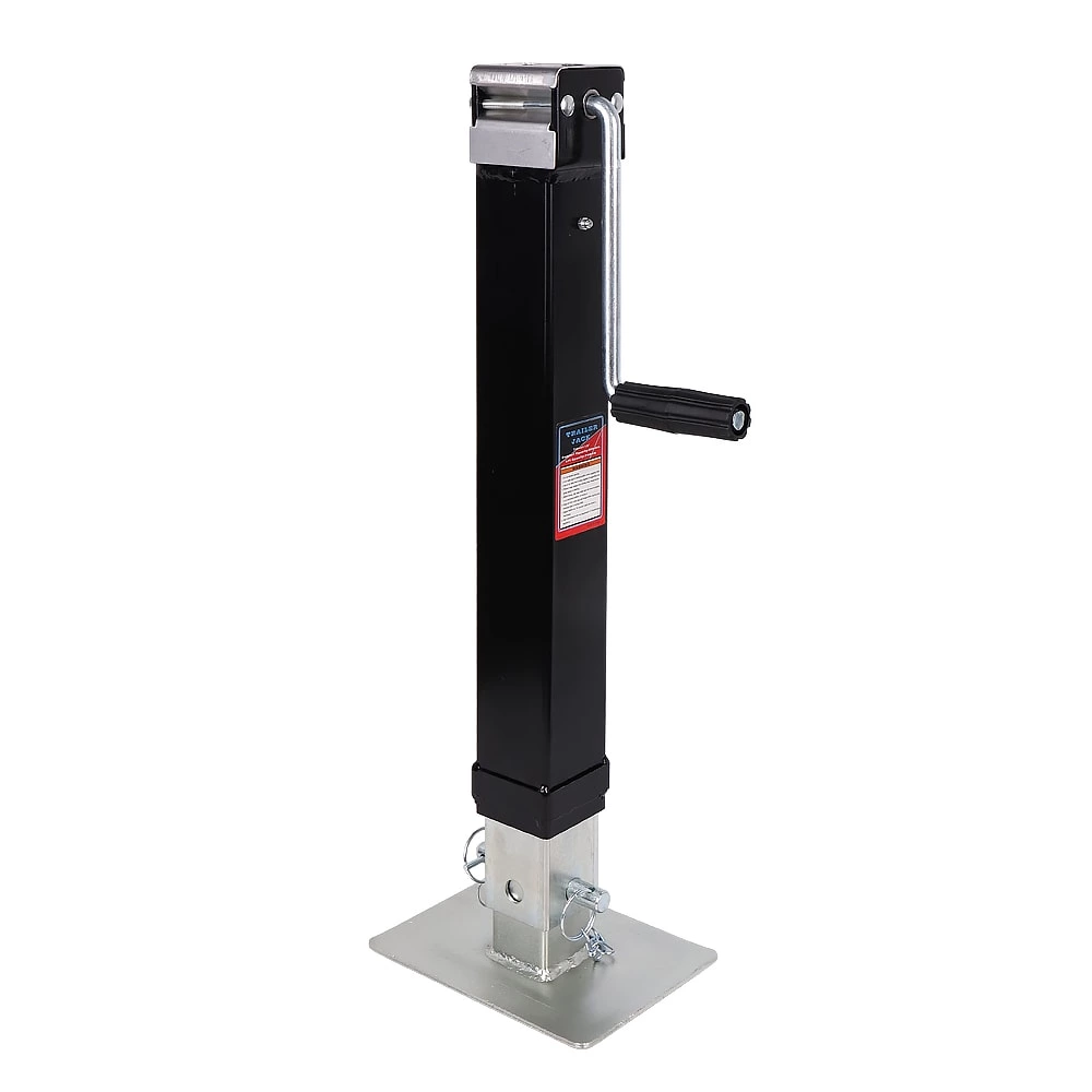1BJY-TJ-54 Side-wind Square Direct Weld Jack w/ Footplate - Drop Leg - Sidewind - 7,000 lbs