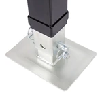 1BJY-TJ-54 Side-wind Square Direct Weld Jack w/ Footplate - Drop Leg - Sidewind - 7,000 lbs