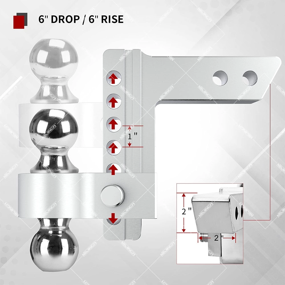 1BJY-HM-41 Customized Trailer Hitch Ball Mount Aluminum Alloy Adjustable Ball Mount
