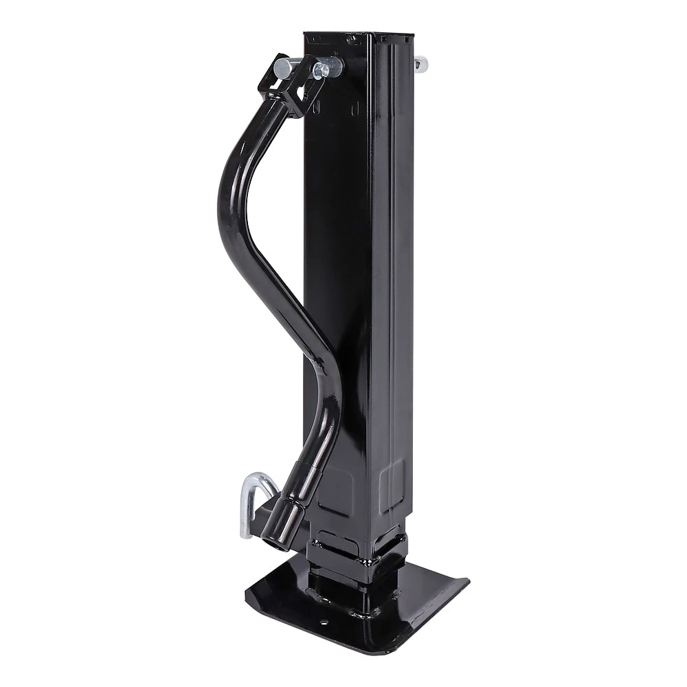 1BJY-TJ-55B Heavy Duty Front Handle Weld-On Square Tube Jack with Drop Leg, Black