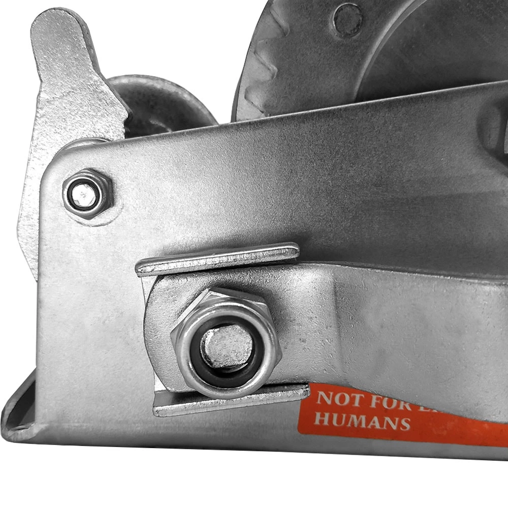 1BJY-HW-05B 1400lbs Hand Winch, with 7m Black Strap,for Boat Trailer Towing Winch