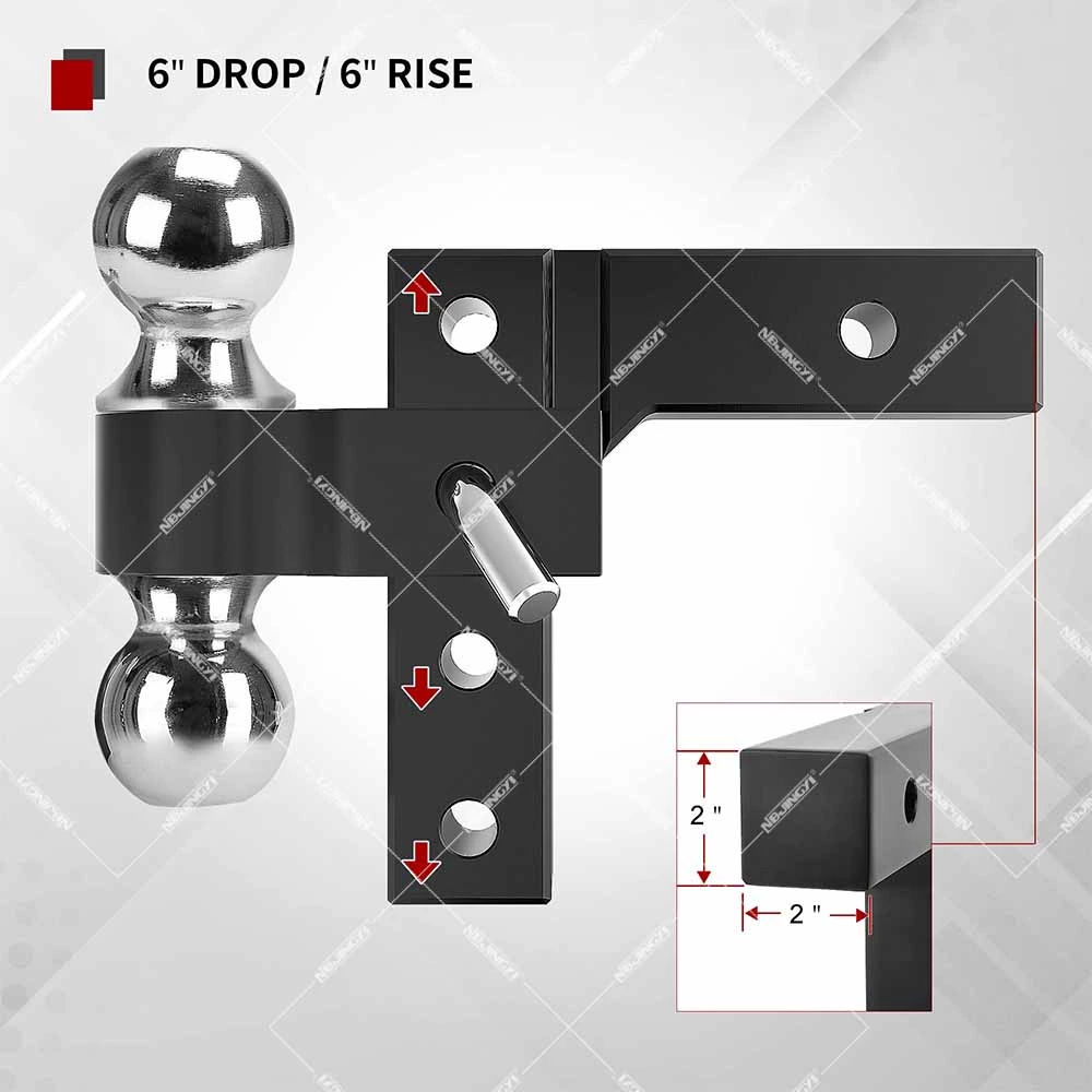 1BJY-HM-46 Aluminum Alloy  Adjustable Ball Mount Customized Trailer Hitch Receiver