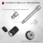 1BJY-HM-66 Aluminum Alloy Adjustable Ball Mount with 2in. Receiver Trailer Hitch Ball Mount