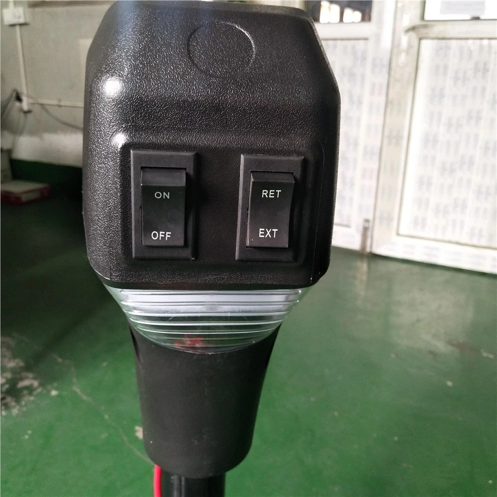 1BJY-322 Heavy Duty Dual LED Electric Trailer Power A-Frame Tongue Jack, 3500 Lb. with Camper Drop Leg, 12V DC