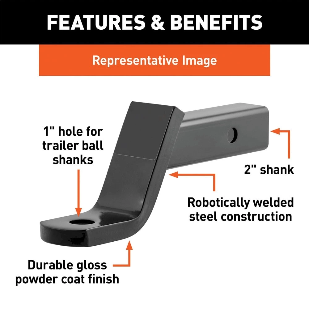 1BJY-HM-76 6 Inch Drop Hitch Mount Ball Mount Hitch High Quality Tow Bar