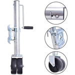 1BJY-TJ-06 Double Wheels 2000LBS Swivel Trailer Jack Hauling Towing Tools HD Trailers RV Boat