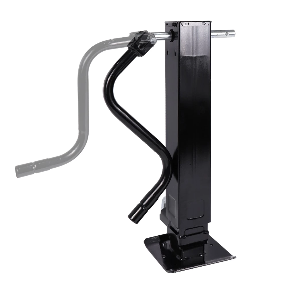 1BJY-TJ-55B Heavy Duty Front Handle Weld-On Square Tube Jack with Drop Leg, Black