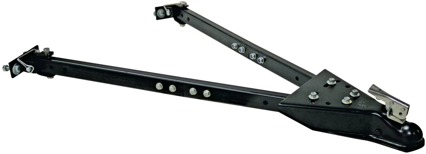 Adjustable Tow Bar  Class III Tow Bar made of steel with a black powder coated finish