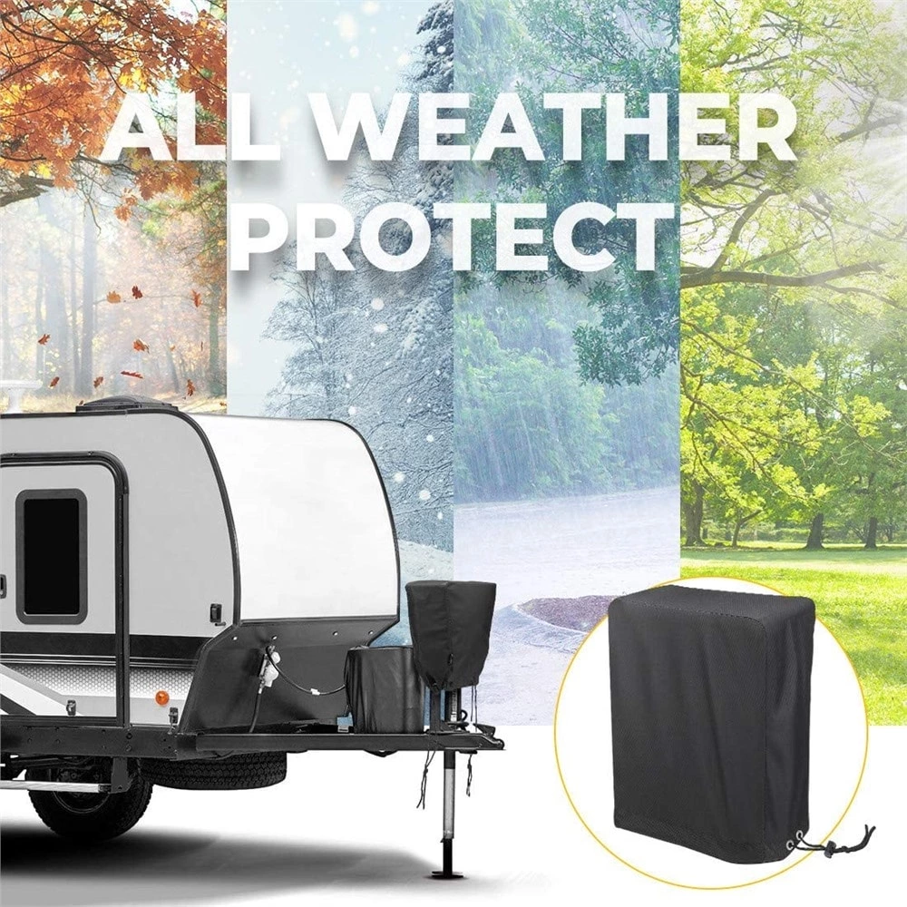 BougeRV Electric Tongue Jack Cover 600D Universal Trailer RV Electric Tongue Jack Protective Cover