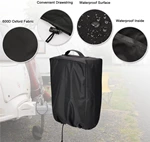 Waterproof Electric Tongue Jack Cover, Polyester Travel Trailer Tongue Jack Cover, 600D Universal RV Jack Cover for Trailer, RV, Camper, Sun, Waterproof and Snow (Black)