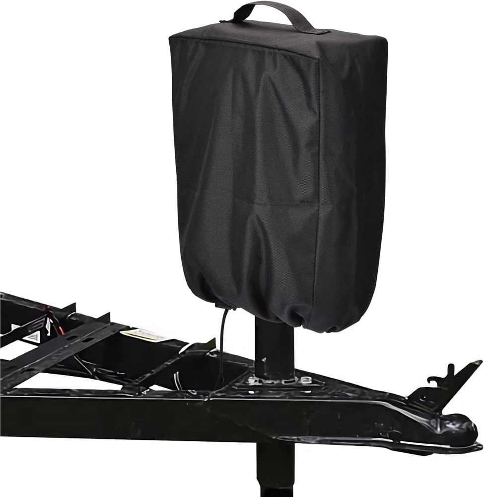 Waterproof Electric Tongue Jack Cover, Polyester Travel Trailer Tongue