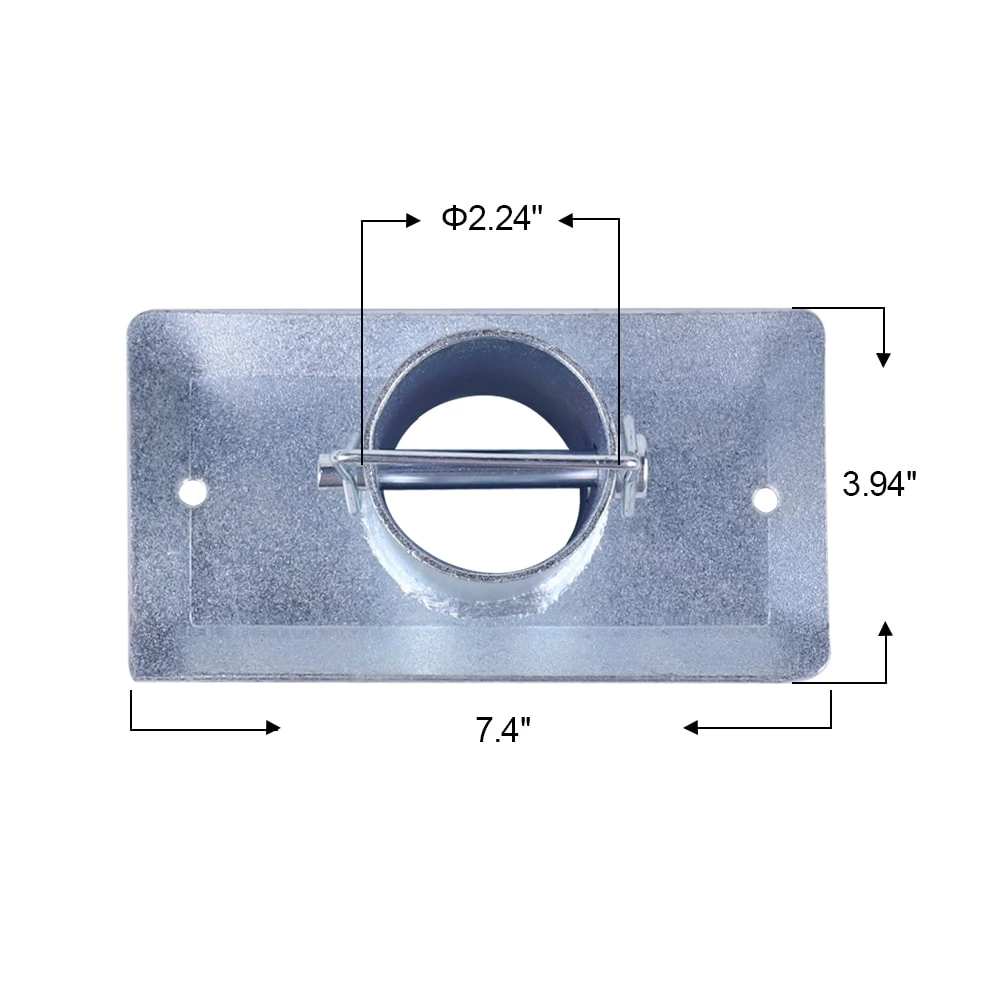 1BJY-JT-01 Trailer Jack Foot Plate 2000LBS Capacity with Pin Base for A-Frame Boat RV Camper Removable Fits 2inch Jacks