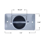 1BJY-JT-02 Trailer Jack Foot 2-Inch Diameter Tube Support 2000LBS Includes Latching Pin