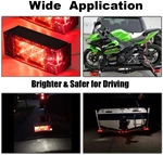 12V LED Low Profile Submersible Rectangular Trailer Light Kit Tail Stop Turn Running Lights for Boat Trailer Truck Marine