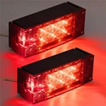 12V LED Low Profile Submersible Rectangular Trailer Light Kit Tail Stop Turn Running Lights for Boat Trailer Truck Marine