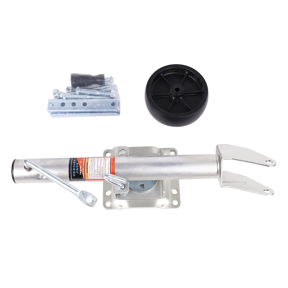 1BJY-TJ-03 Swivel Marine Tongue Jack with Wheel - 1000LBS Capacity