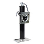 1BJY-TJ-15 Black Universal 10inch Topwind Travel Weld-On  Mount Swivel Jacks with Base (2,000 lbs. Lift Capacity)