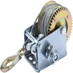 1BJY-HW-08S 2000lbs Hand Crank Winch with Hook and 10m 32ft Steel Cable, Fit for Boat, Trailer or ATV
