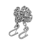 1BJY-SC-05 Heavy Duty Steel 3/8 Inch×26 Inch Safety Chain with Spring Hooks,7000 lb Capacity,Great for RV, Trailer, and Boat Towing,Rust Resistant