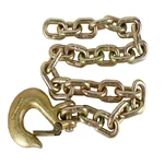 1BJY-SC-16A 3/8 X 35 Inch Trailer Safety Chain Grade 70 Binder Chain with Clevis Grab Hooks