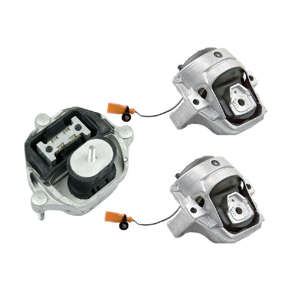 1K0224 Hydraulic Front LH & RH Engine Mounts W. Trans Mount 3PCS for Audi A4 12-09 2.0L