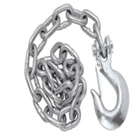 1BJY-SC-13-100 3/8x40 Inch Trailer Safety Chain with 1-Clevis Style Slip Hook-G43