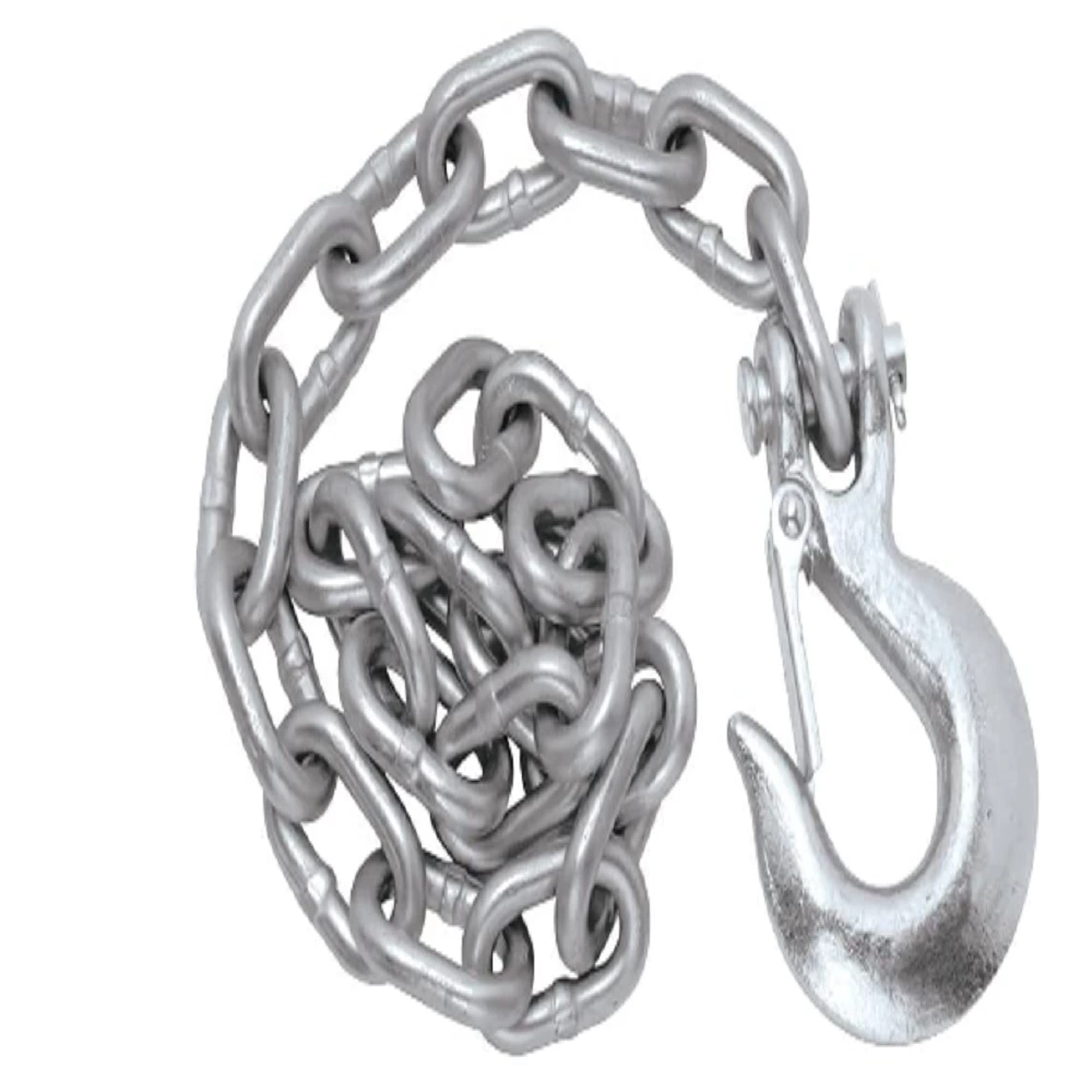 1BJY-SC-14L Safety Chain Transport Chain 1/4 x 32-Inch Clevis Snap Hook Grade 70 Alloy Steel Forging