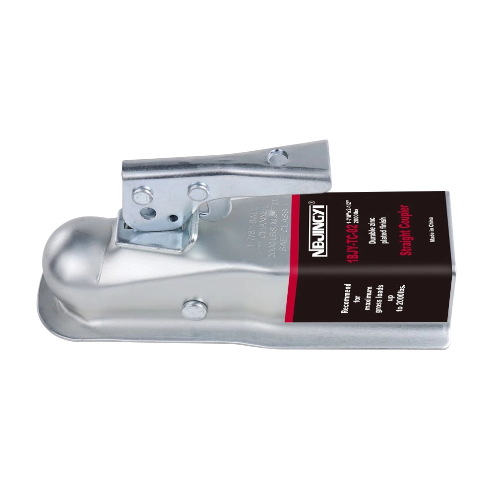 1BJY-TC-02Z High Quality Trailer Coupler from Original Factory 1-7/8inch Ball Straight Trailer Hitch Coupler 2-1/2inch Channel 2000lbs Capacity