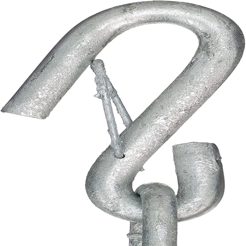 1BJY-SC-22 5/16 Inch x 35 Inch Trailer Boat Gooseneck Safety Chain with Spring Clips Grade 30 with S Hook