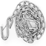 1BJY-SC-02 26-Inch Trailer Safety Chain with 3/8-In S Hook, 3000 lbs Break Strength