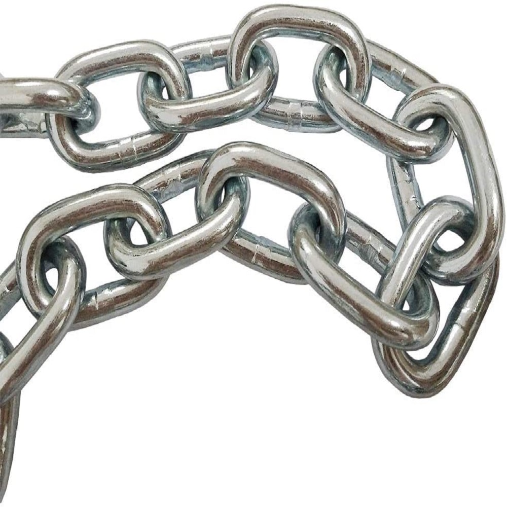 1BJYSC02ATWO 1/4" X 48" 2PCS Grade 30 Trailer Boat Gooseneck Safety Chain with Spring Clips