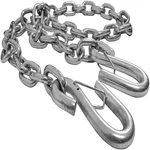 1BJY-SC-07  Grade 30 1/4 Inch x 22 Inch Trailer Boat Gooseneck Safety Chain with Spring Clips with S Hook