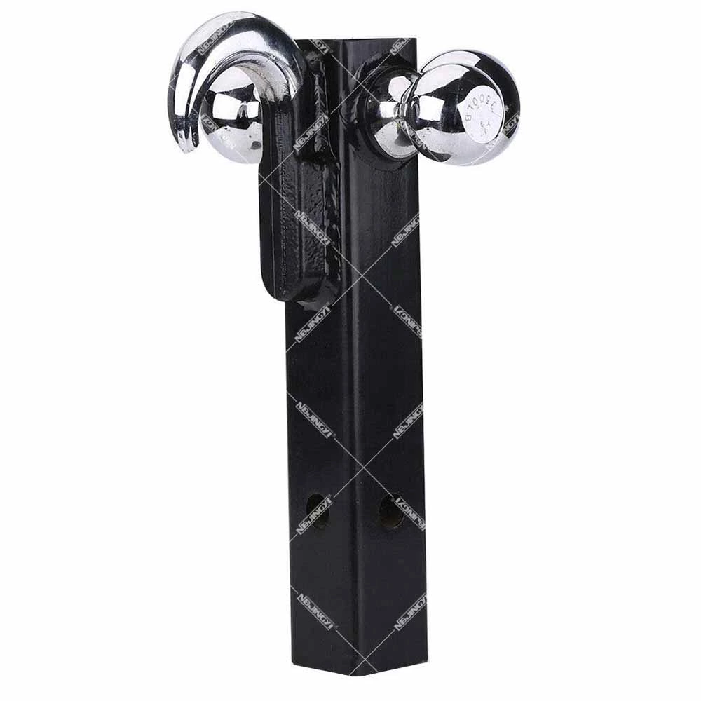 1BJY-HM-57 Towing Hitch Ball Mount Tri-ball Mount with Clevis Hook Chrome Ball