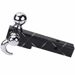 1BJY-HM-57 Towing Hitch Ball Mount Tri-ball Mount with Clevis Hook Chrome Ball