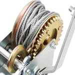 1BJY-HW-07S 1800lbs Heavy Duty Hand Winch Boat Winch with 10m 32ft Steel Cable for Boat Trailer or ATV