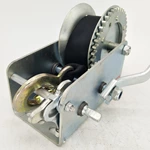 1BJY-HW-06B 1600lbs Heavy Duty Hand Winch, Boat Trailer Winch with 7m Steel Wire, Manual Hand Crank Winch for Pulling ATV Truck