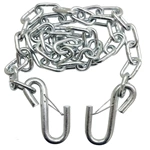 1BJY-SC-07  Grade 30 1/4 Inch x 22 Inch Trailer Boat Gooseneck Safety Chain with Spring Clips with S Hook