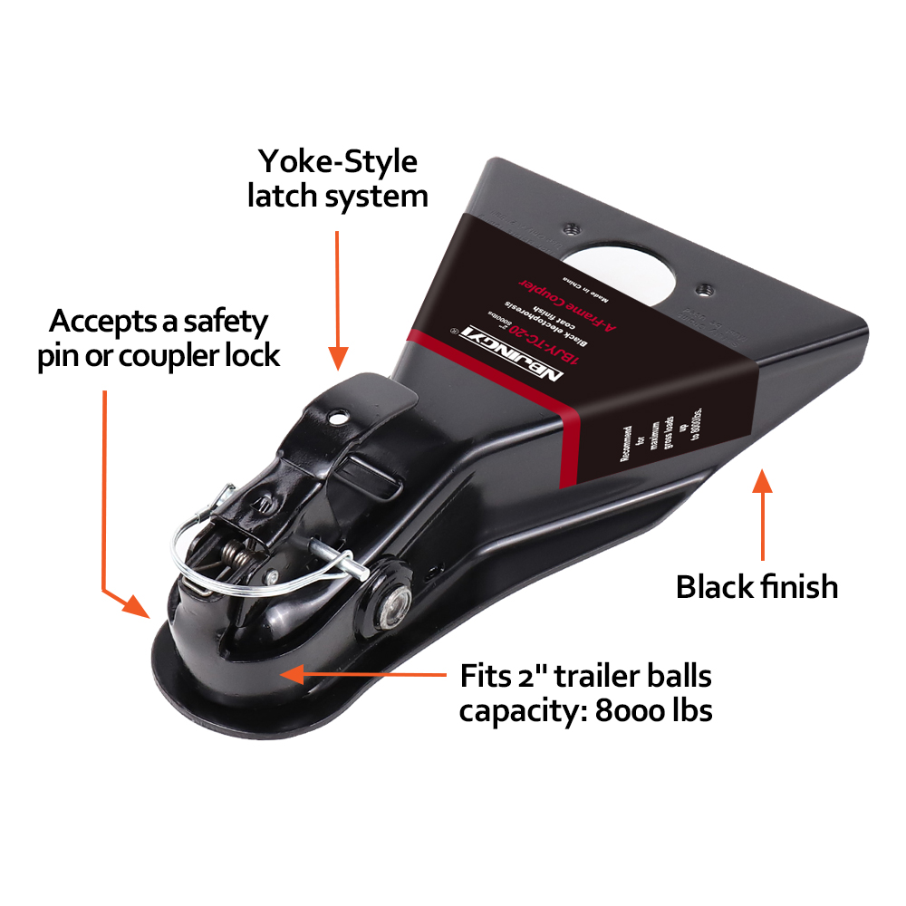 Ball size 2 inch Aframe Trailer Coupler Class IV for Boat,Trailer,RV Ningbo Jingyi Machinery