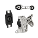 1K1127  3PCS Engine Motor Transmission Mount Kit For 2012-2018 Fiat 500 1.4L L4