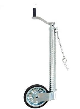 1BJY-ETJ-006 48mm Ribbed Trailer Jockey Wheel with 200mm Rubber Wheel - 500kg