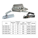 European Coupler 50mm Hitch Ball with 800KG Capacity