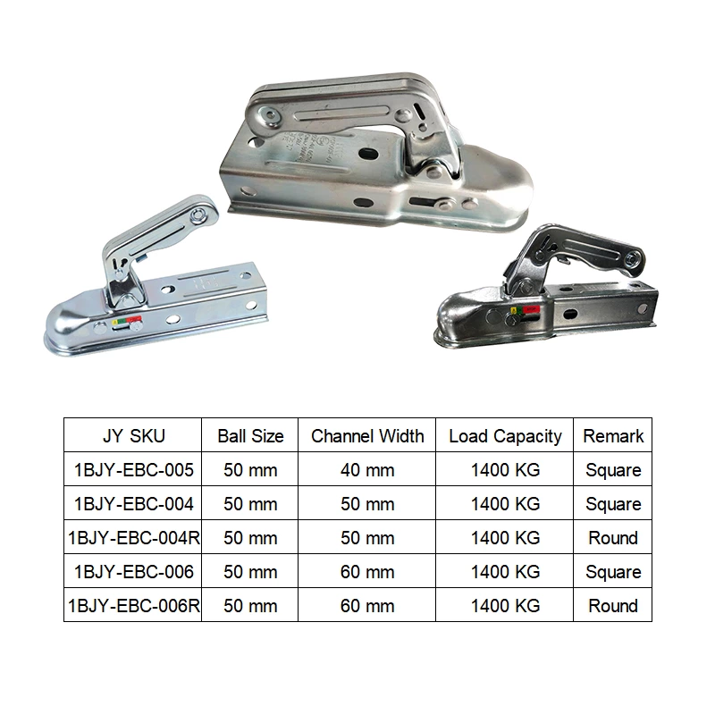 European Coupler 50mm Hitch Ball with 1400kg Capacity